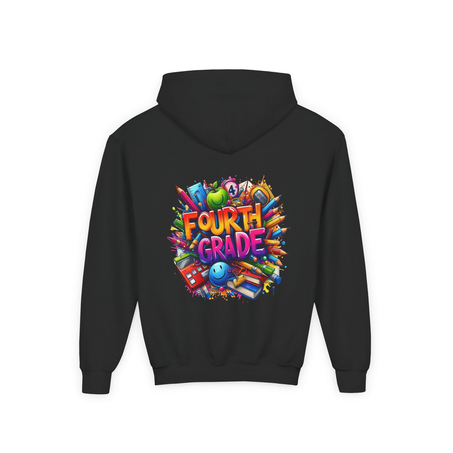 Fourth Grade Youth Hoodie — Colorful Back-to-School Kids Sweatshirt