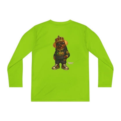 Youth Long Sleeve Tee — 'King' Bear Graphic