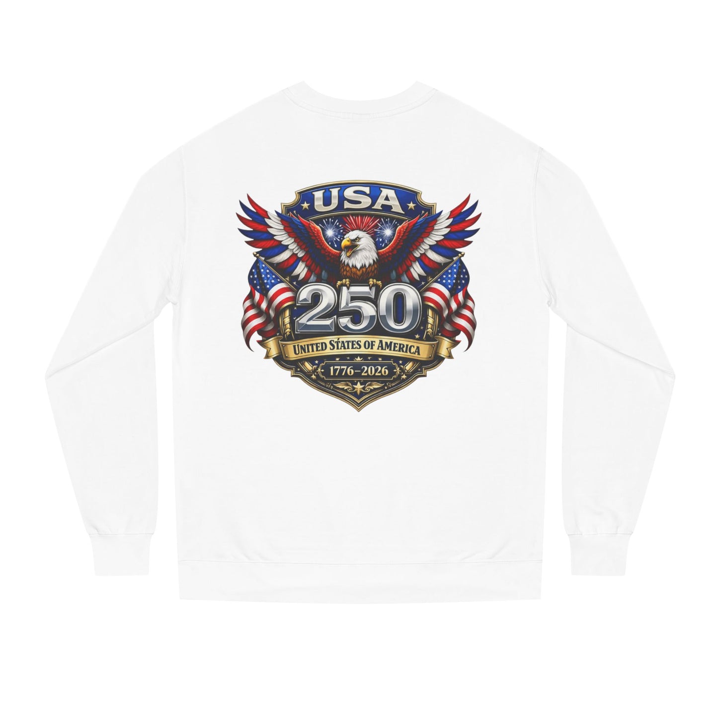 USA 250th Anniversary Sweatshirt — Patriotic Eagle 1776–2026 Crewneck