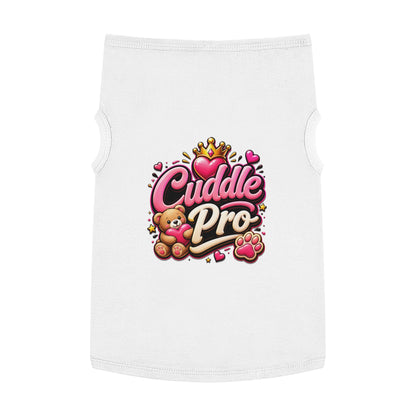Cuddle Pro Pet Tank Top — Cute Teddy & Heart Dog/Cat Tee