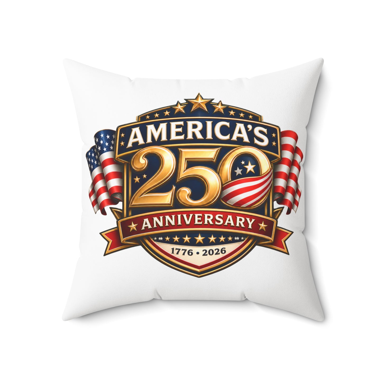America's 250th Anniversary Throw Pillow — 1776-2026 Patriotic Decorative Cushion