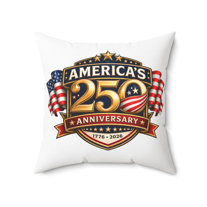America's 250th Anniversary Throw Pillow — 1776-2026 Patriotic Decorative Cushion