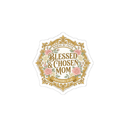 Blessed & Chosen Mom Sticker | minimalist mom life, cool mom streetwear
