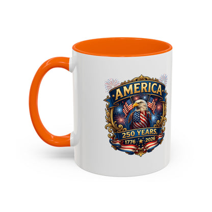 250th America Eagle Coffee Mug — Patriotic 1776–2026 Anniversary Accent Mug