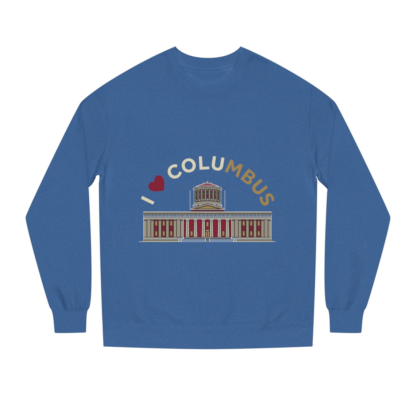 Columbus Landmark Crewneck Sweatshirt — I  Columbus Statehouse Design