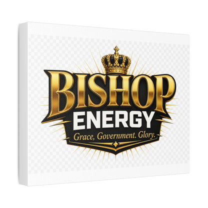 Bishop Energy Stretched Canvas - Gold Crown Emblem (Grace, Government, Glory)