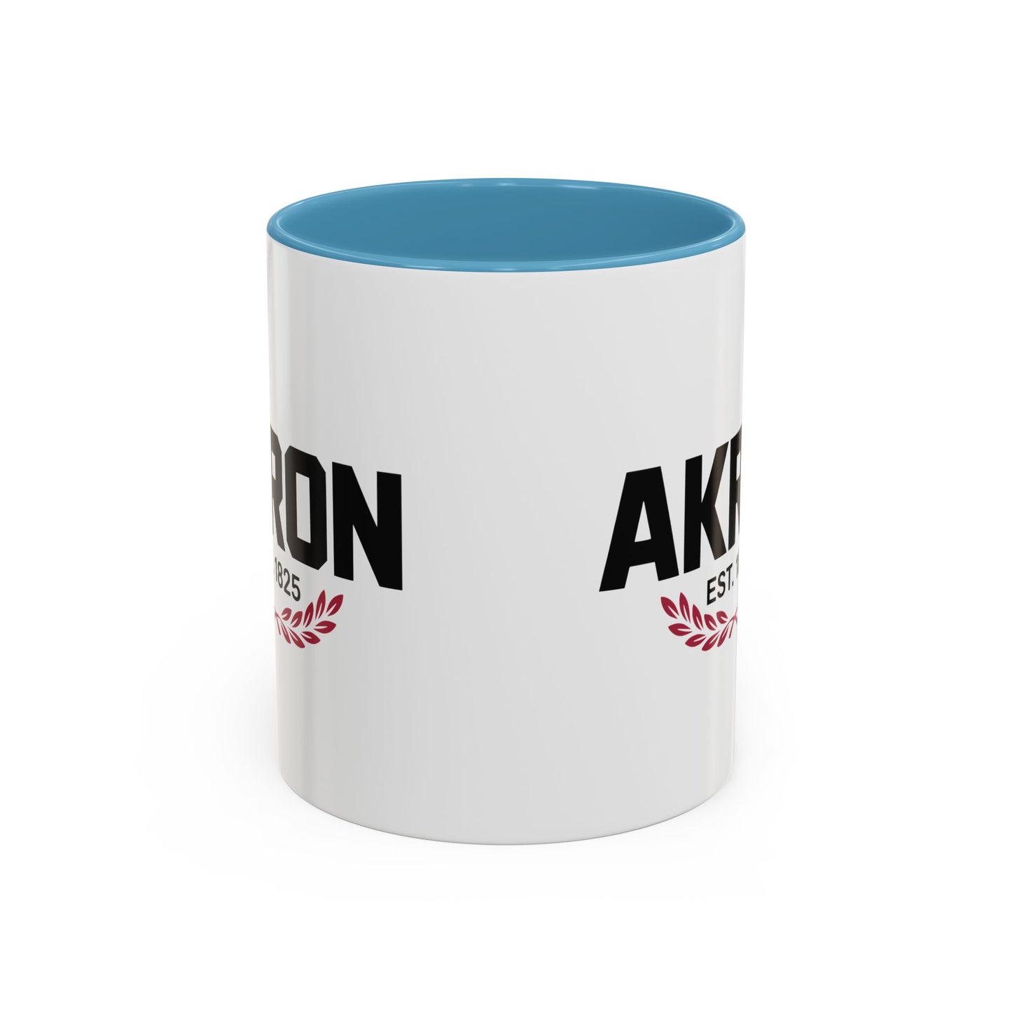 Akron Est. 1825 Accent Coffee Mug — Vintage City Pride Ceramic Mug