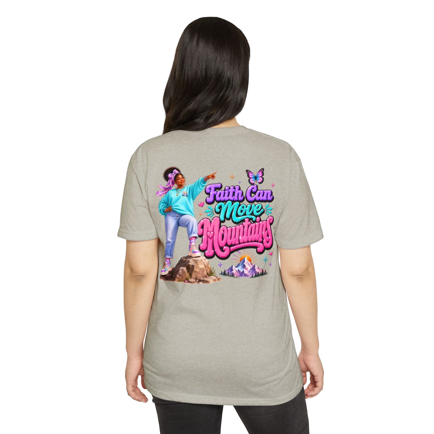 T-Shirt — Faith Can Move Mountains Inspirational Graphic Tee