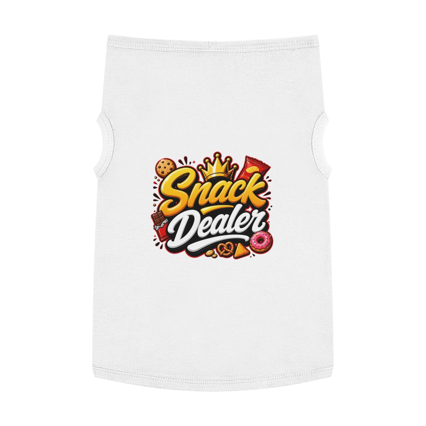 Snack Dealer Pet Tank Top – Funny Treat Lover Dog Shirt