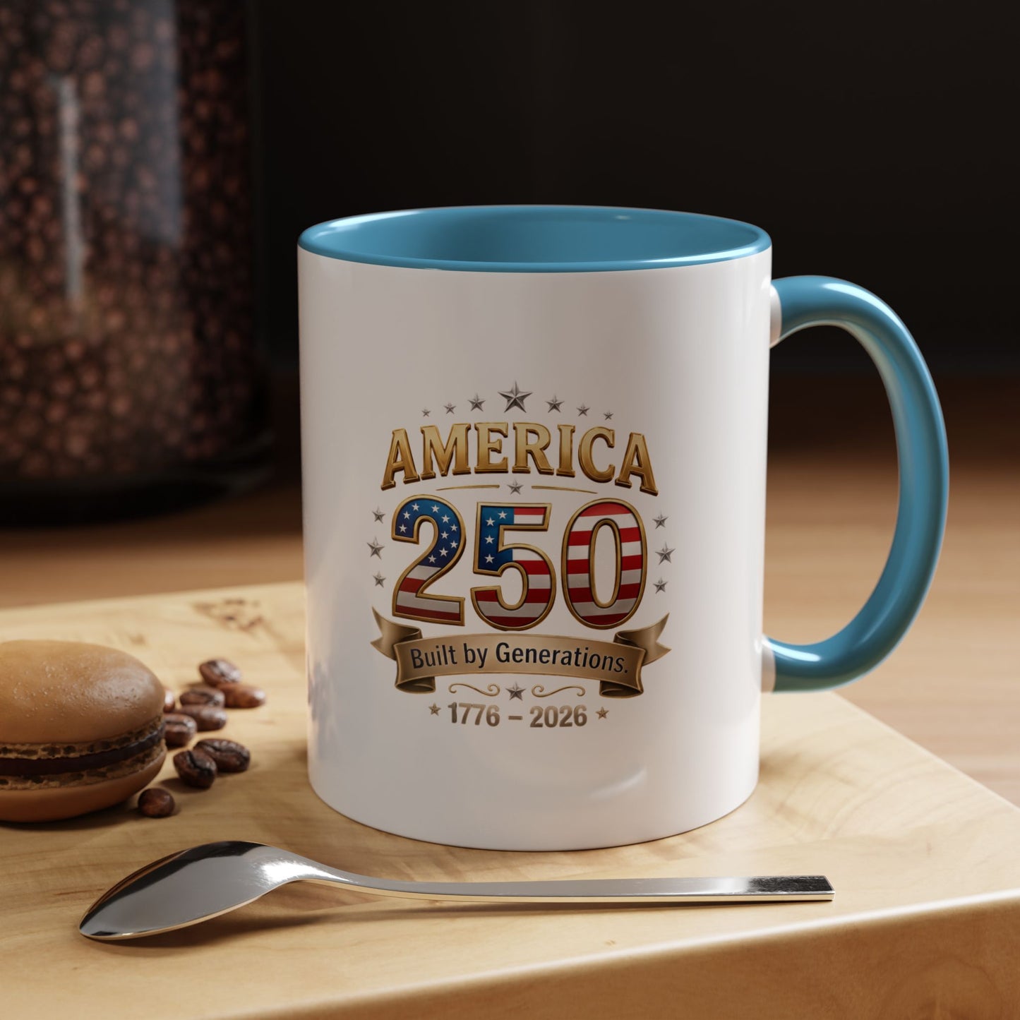 America 250 Coffee Mug — Patriotic 1776–2026 Anniversary Accent Mug