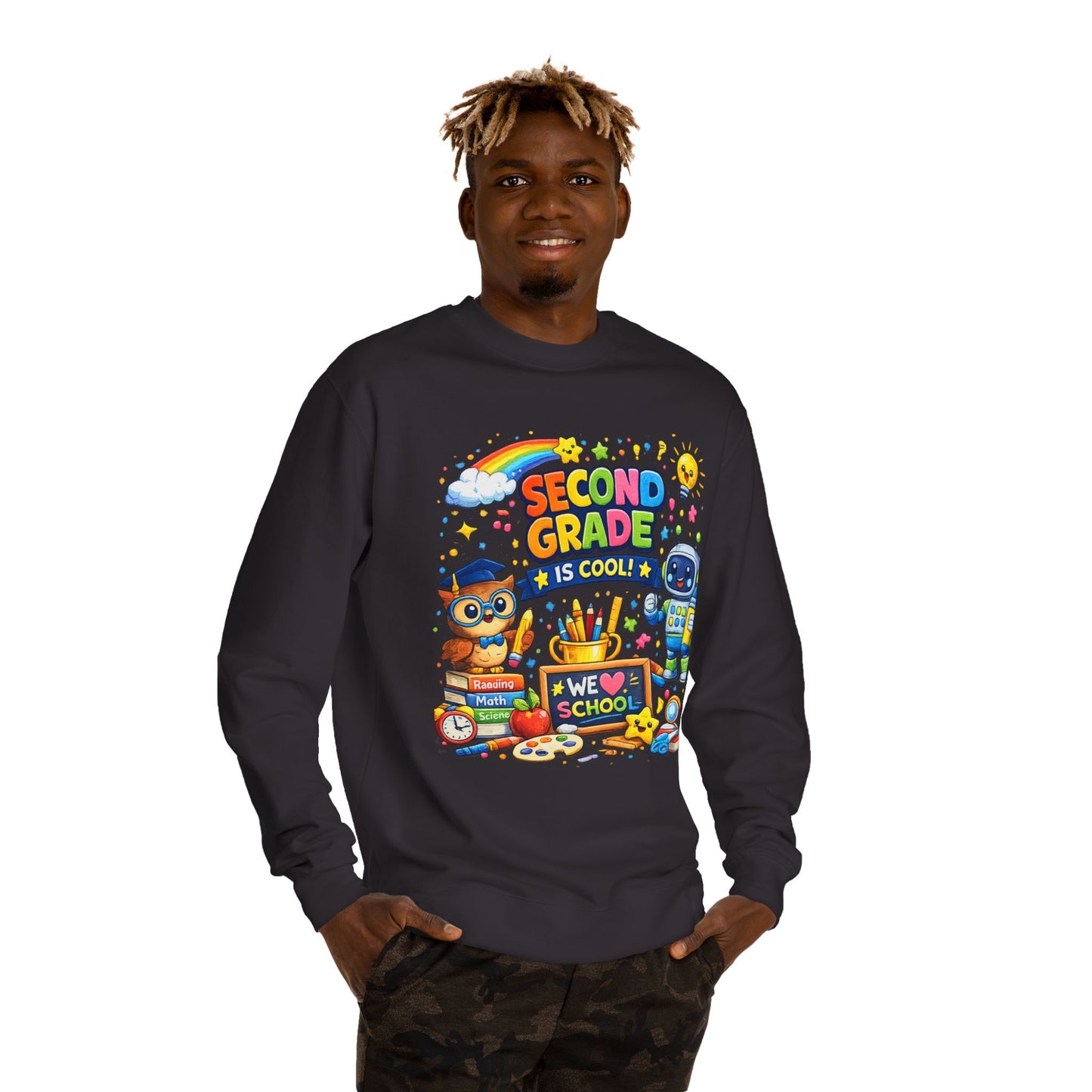 Second Grade Is Cool Sweatshirt – Cute School Kids Crewneck
