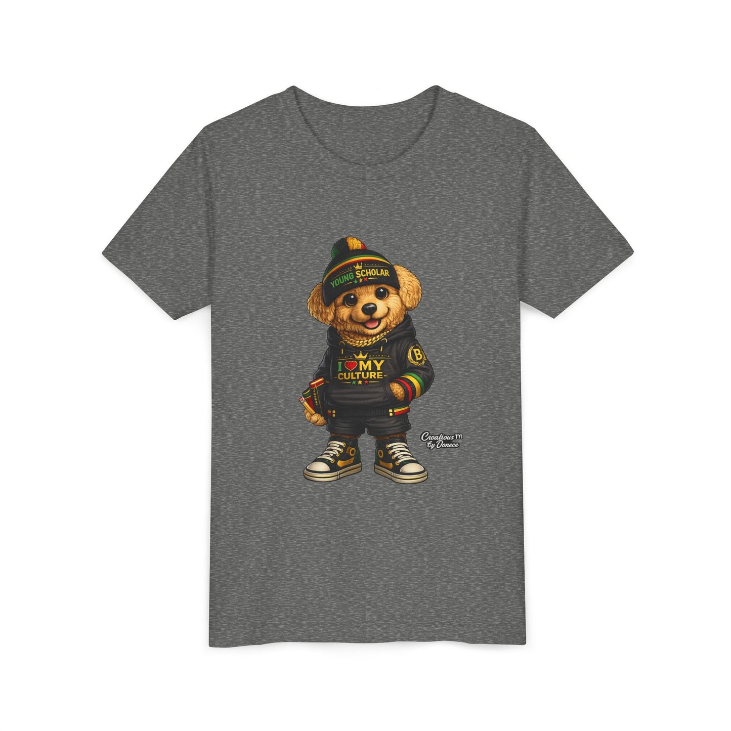 Youth Bear Graphic Tee – "I Love My Culture" Urban Streetwear