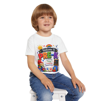 Welcome to Pre-K Toddler T-Shirt — Colorful Back-to-School Preschool Shirt