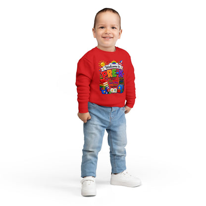 Welcome to Pre-K Toddler Sweatshirt – Colorful Back-to-School Pre-K Kids Crewneck