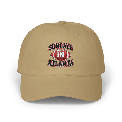 Sundays in Atlanta Dad Cap — Vintage Football Script Hat