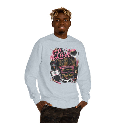 Lash Technician Crewneck Sweatshirt — Professional Eyelash Artist Apparel