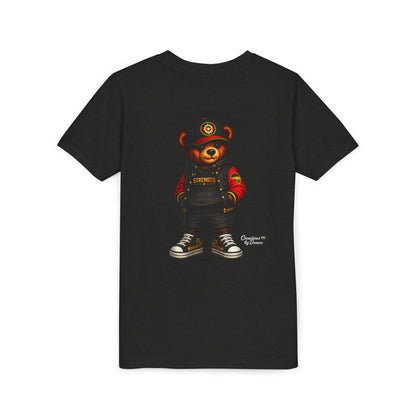 Kids Teddy Bear Streetwear Tee — 'Strength' Graphic Youth T-Shirt