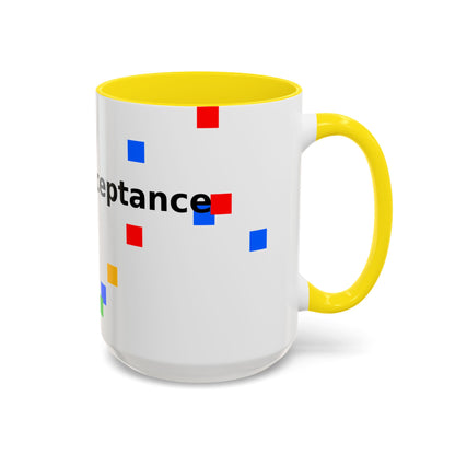 Autism Acceptance Accent Coffee Mug – Colorful Puzzle Square Design (11/15 oz)