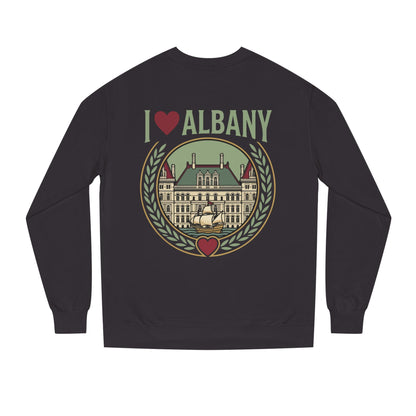 Albany Heart Crewneck Sweatshirt — I  Albany City Landmark Design