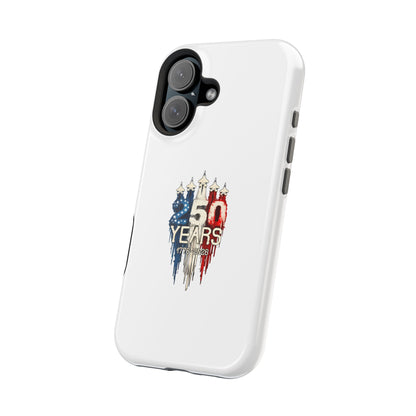 50 Years Patriotic iPhone Case — American Flag Anniversary Magnetic Impact-Resistant Case