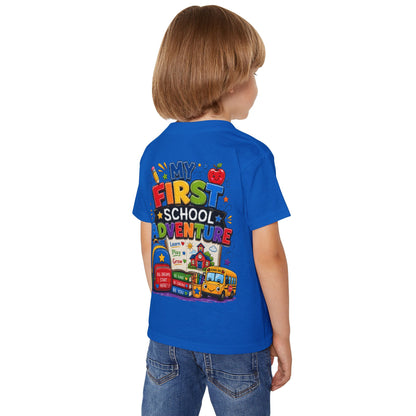 Toddler T‑Shirt — "My First School Adventure" Back‑to‑School Kids Tee
