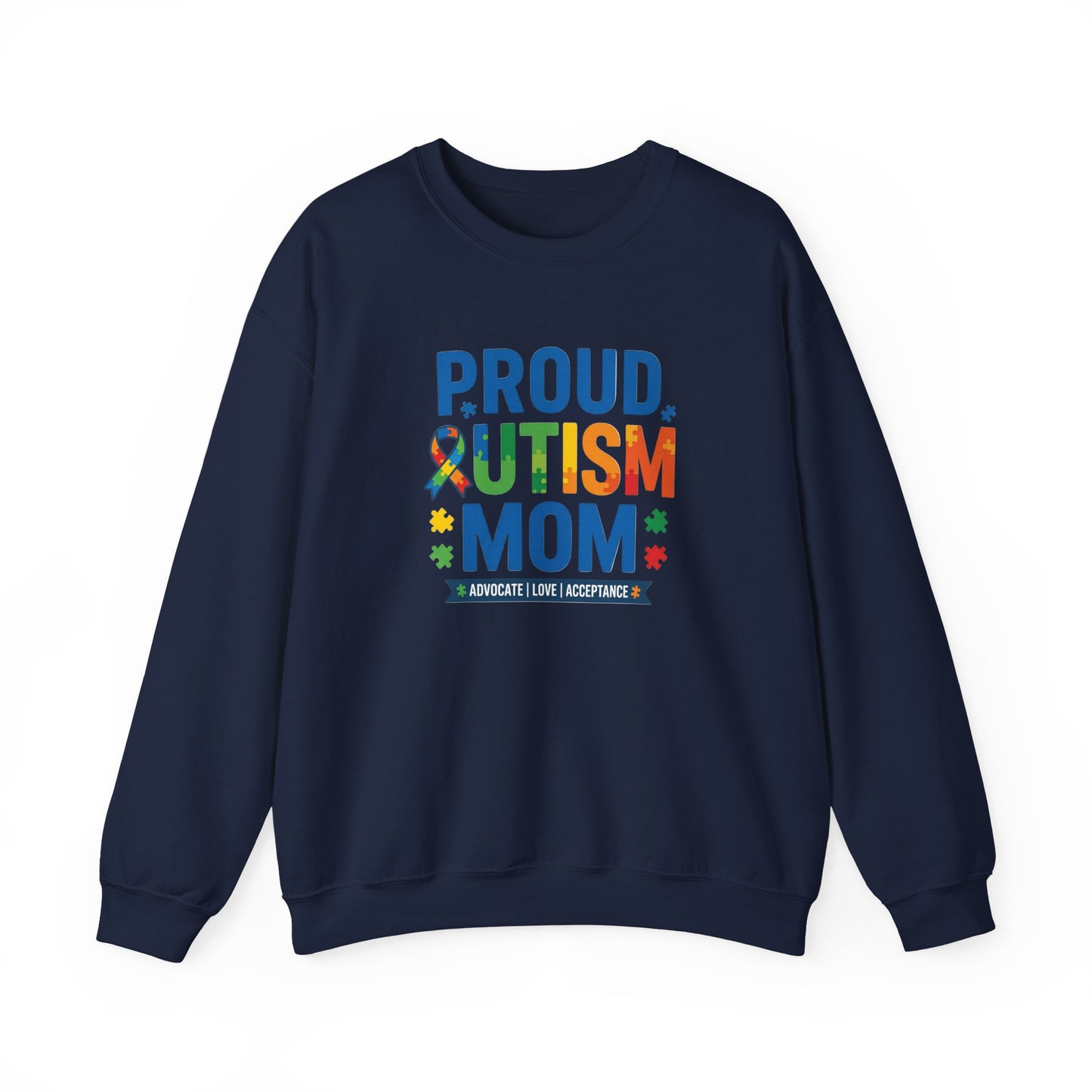 Proud Autism Mom Crewneck Sweatshirt