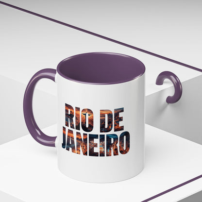 Rio de Janeiro Accent Coffee Mug — Scenic Typography Coffee Mug (11/15oz)