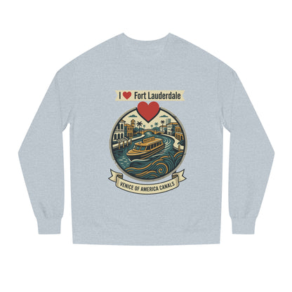 I  Fort Lauderdale Crewneck Sweatshirt — Venice of America Canals Graphic