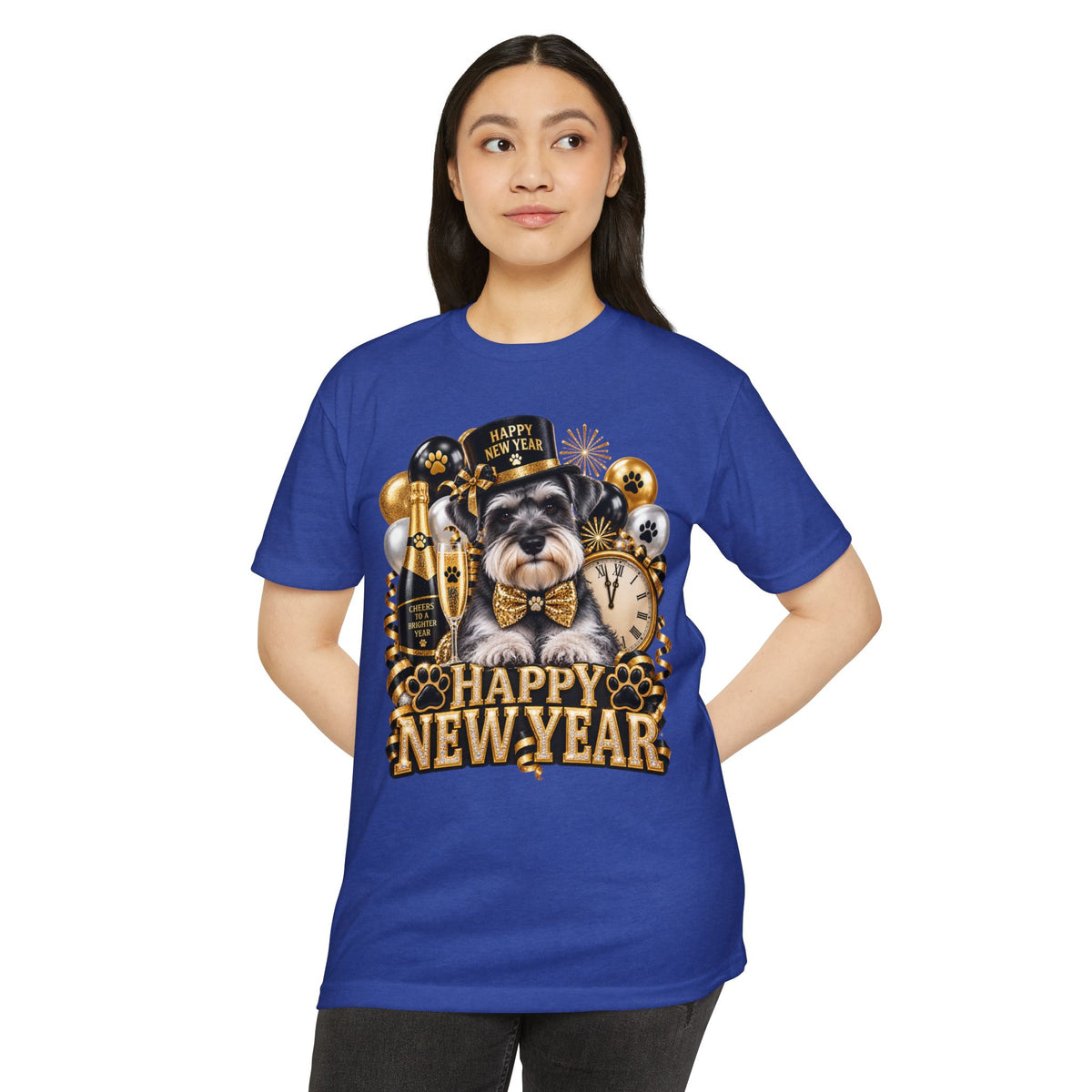 Happy New Year Schnauzer T-Shirt