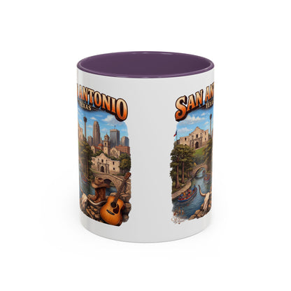 San Antonio Souvenir Coffee Mug – Texas Riverwalk Scenic Accent Mug (11/15oz)