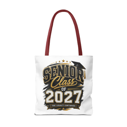 Senior Class of 2027 Tote Bag – Graduation Gift Tote with Cap Graphic