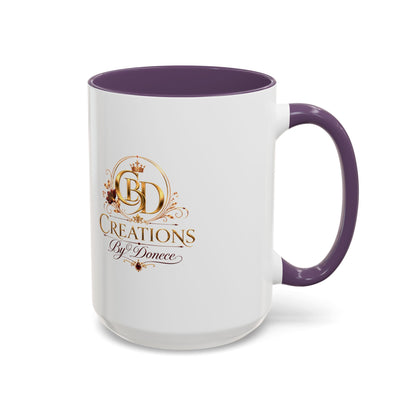 Accent Coffee Mug — Creations By Donece Logo Ceramic Mug (11/15 oz)