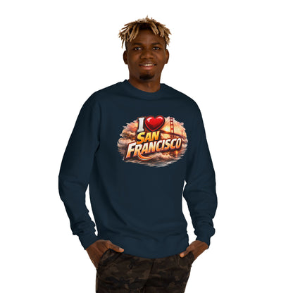 I Heart San Francisco Sweatshirt — Golden Gate Retro Graphic Crewneck