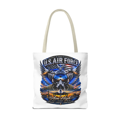 U.S. Air Force Aviator Tote Bag – 'Aim High' Military Pilot Design