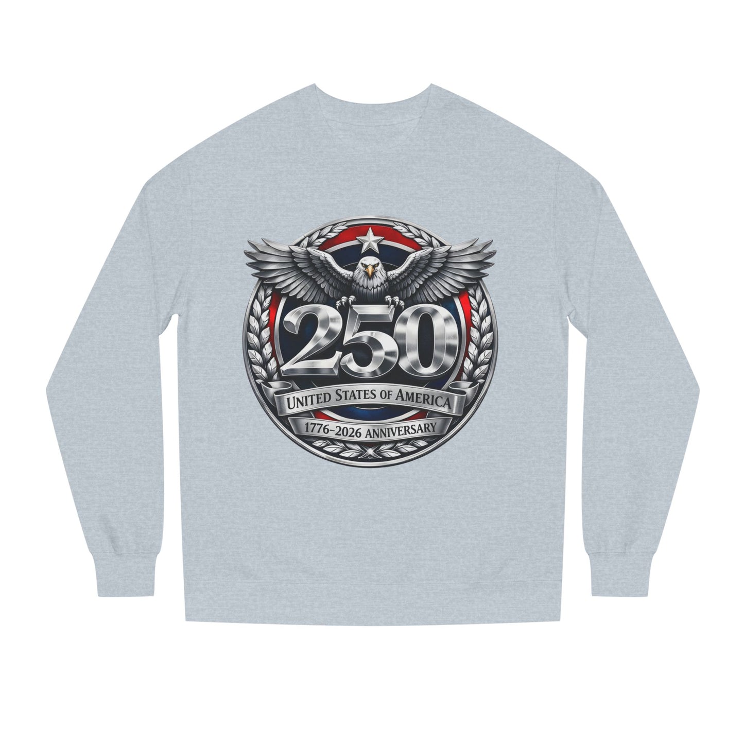 250th USA Anniversary Sweatshirt — Eagle Emblem 1776–2026 Commemorative Crewneck