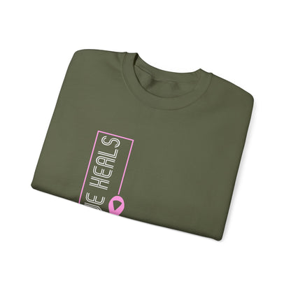 Love Heals Pink Ribbon Sweatshirt
