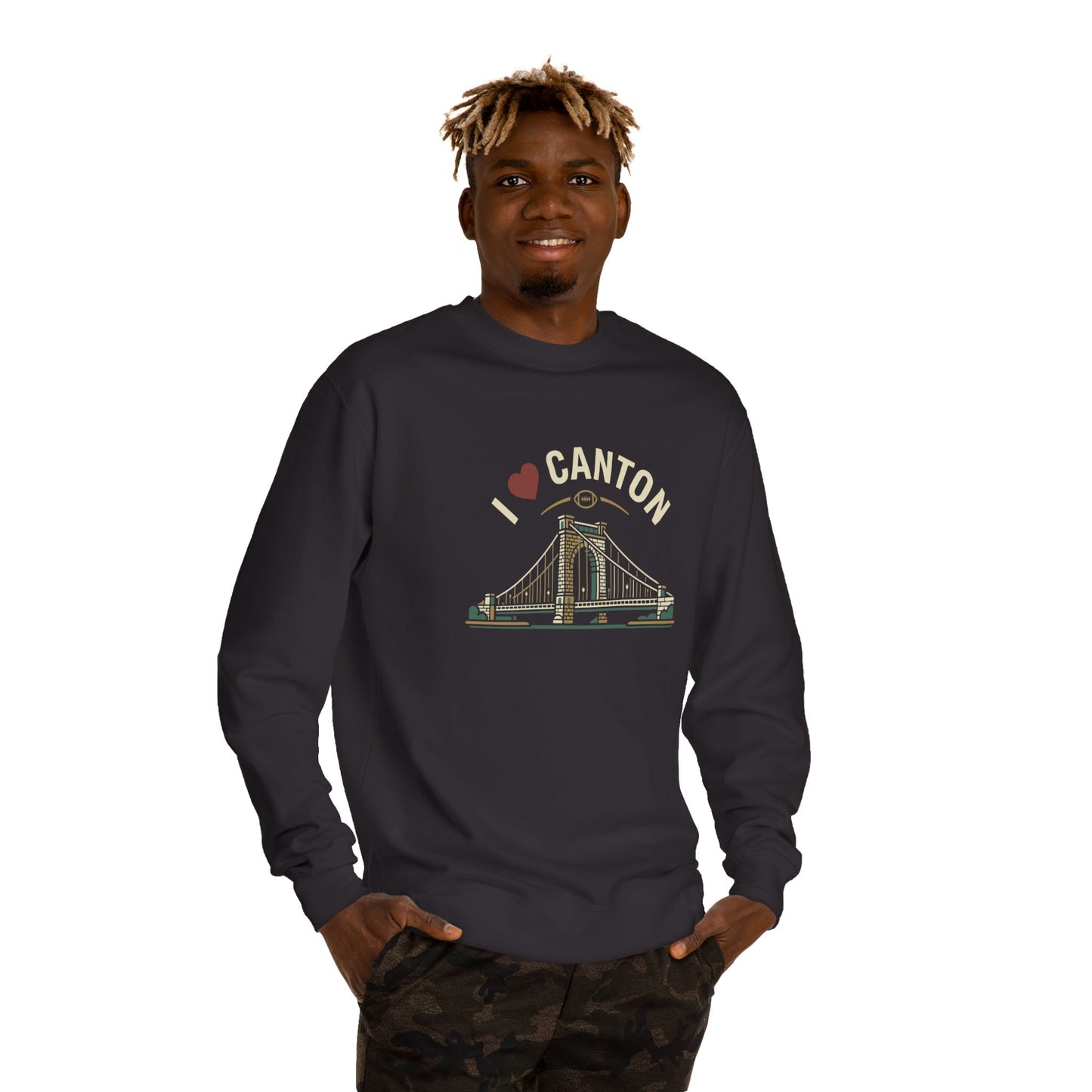 I  Canton Crewneck Sweatshirt — Canton Bridge Graphic Pullover