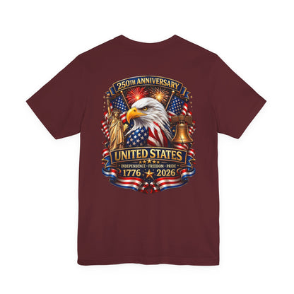 Independence 250th Eagle T-Shirt – United States 1776-2026 Centennial Graphic Tee
