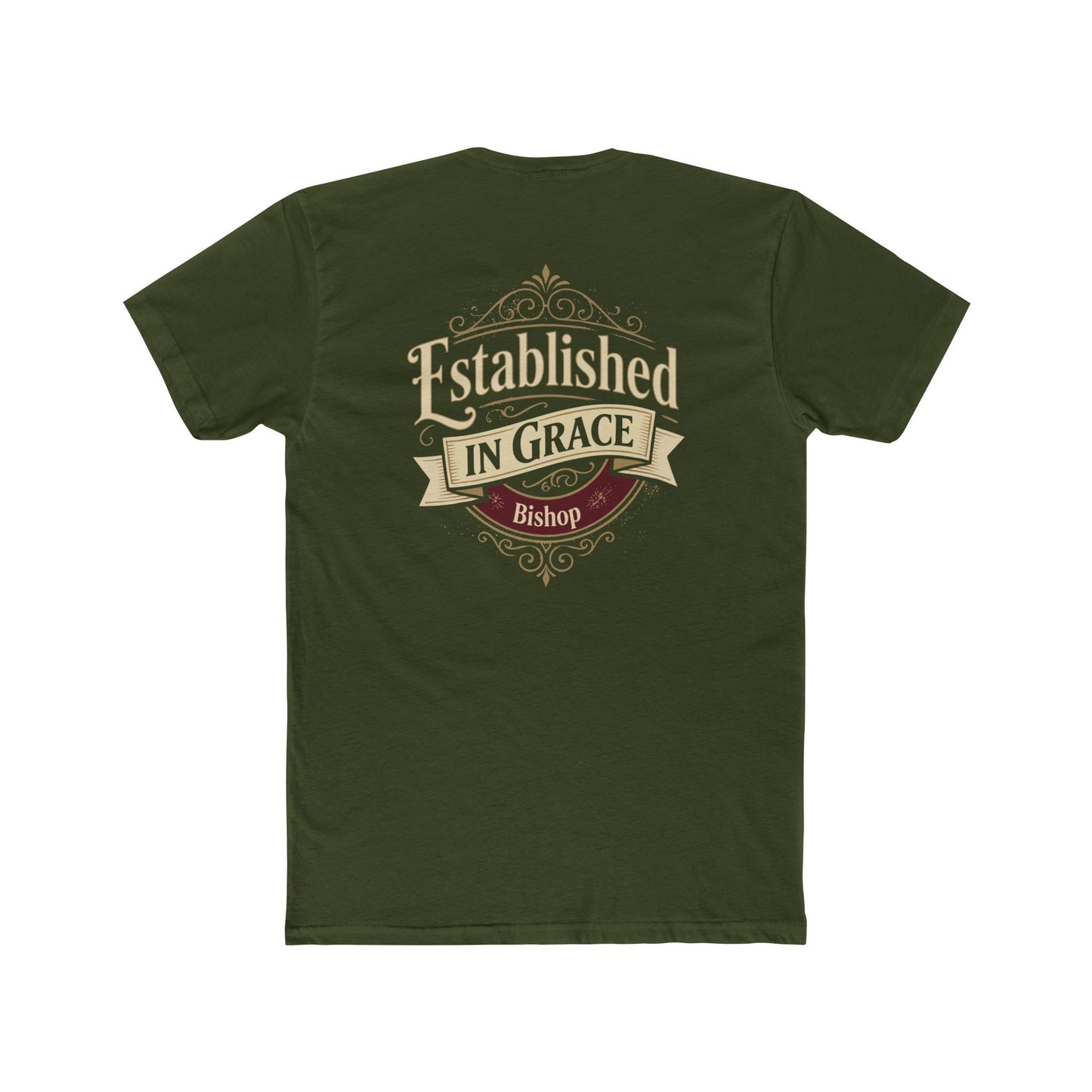 Established in Grace Bishop T‑Shirt — Vintage Christian Faith Tee