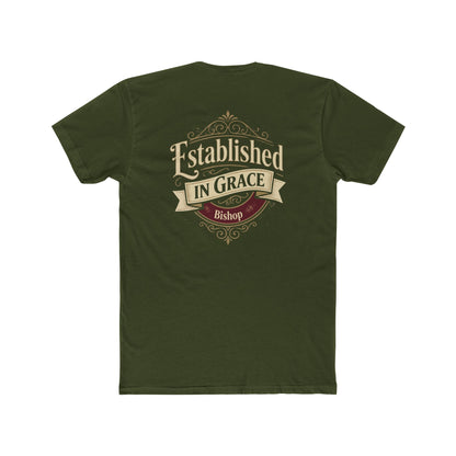 Established in Grace Bishop T‑Shirt — Vintage Christian Faith Tee