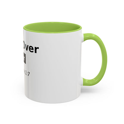 Faith Over Fear Coffee Mug — 2 Timothy 1:7 Inspirational Accent Mug