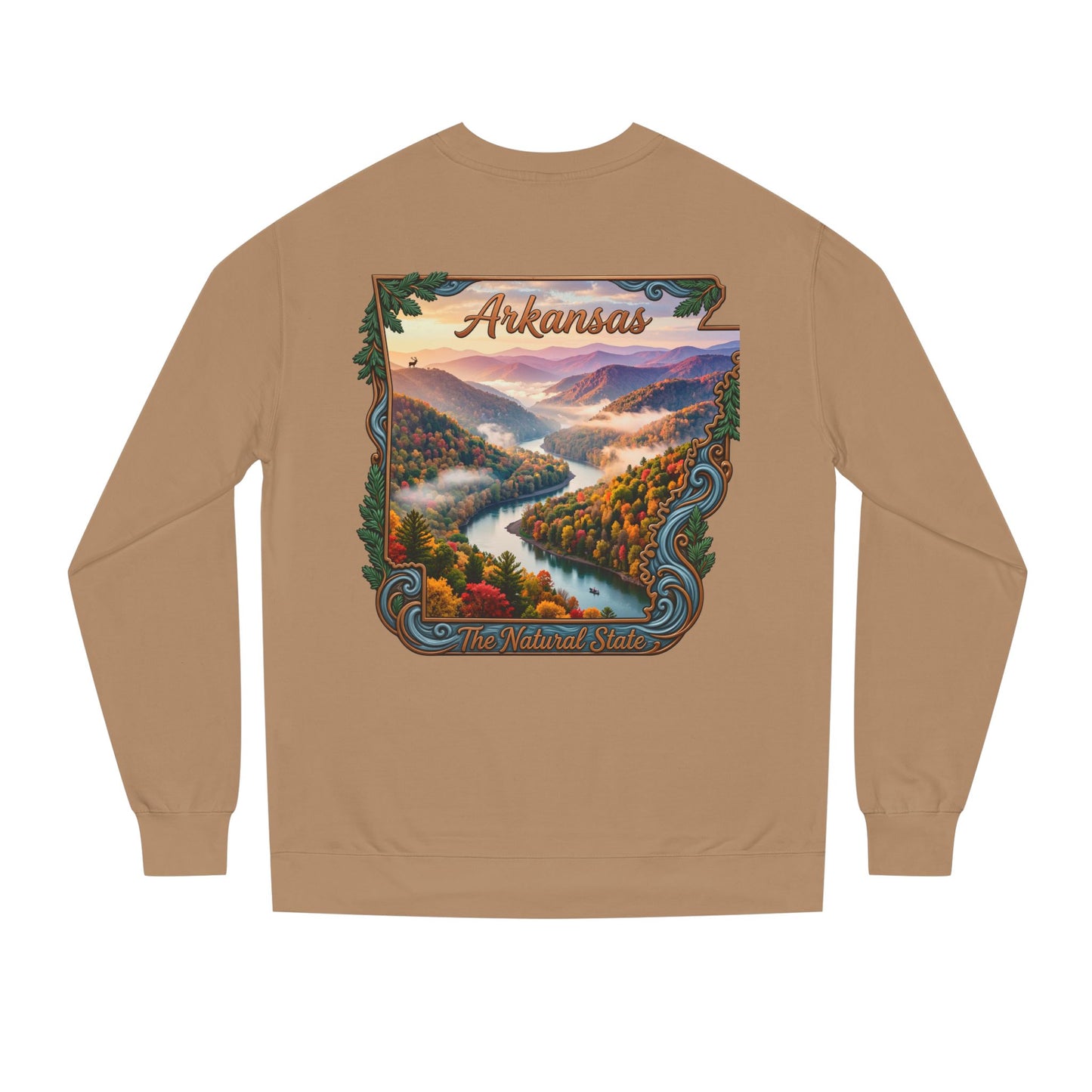 Arkansas Scenic Sweatshirt — The Natural State Autumn River Crew