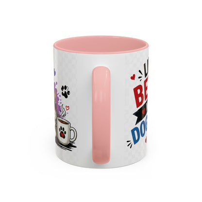 Dog and Cat Coffee Mug — 'This Is My Healer I'm A Cat' Cute Pet Lover Accent Mug (11/15oz)