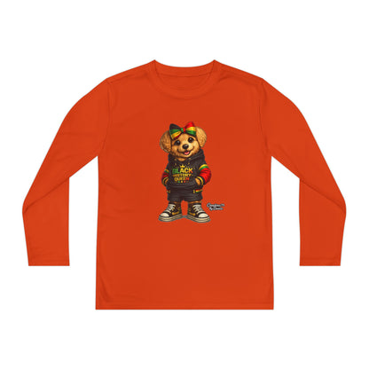 Youth Long Sleeve Tee — Rasta Bear 'Black History' Graphic