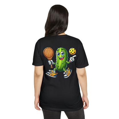 Pickle Pickleball T-Shirt – Cute Pickle Playing Pickleball Graphic Tee