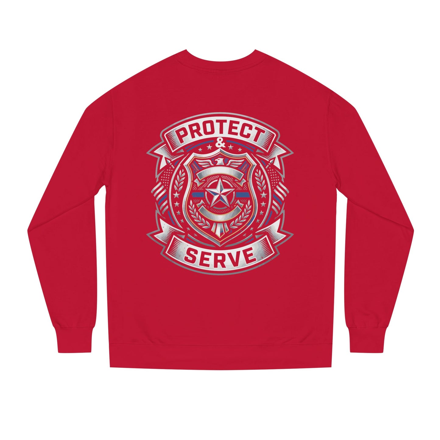 Protect & Serve Sweatshirt — Police Badge Crewneck