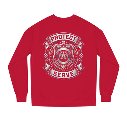 Protect & Serve Sweatshirt — Police Badge Crewneck