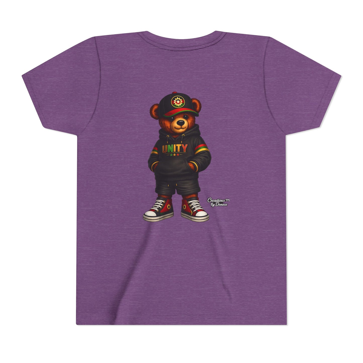 Youth T‑Shirt — Cool Bear Graphic Tee with 'UNITY' Hoodie Design