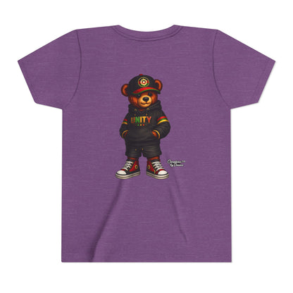 Youth T‑Shirt — Cool Bear Graphic Tee with 'UNITY' Hoodie Design
