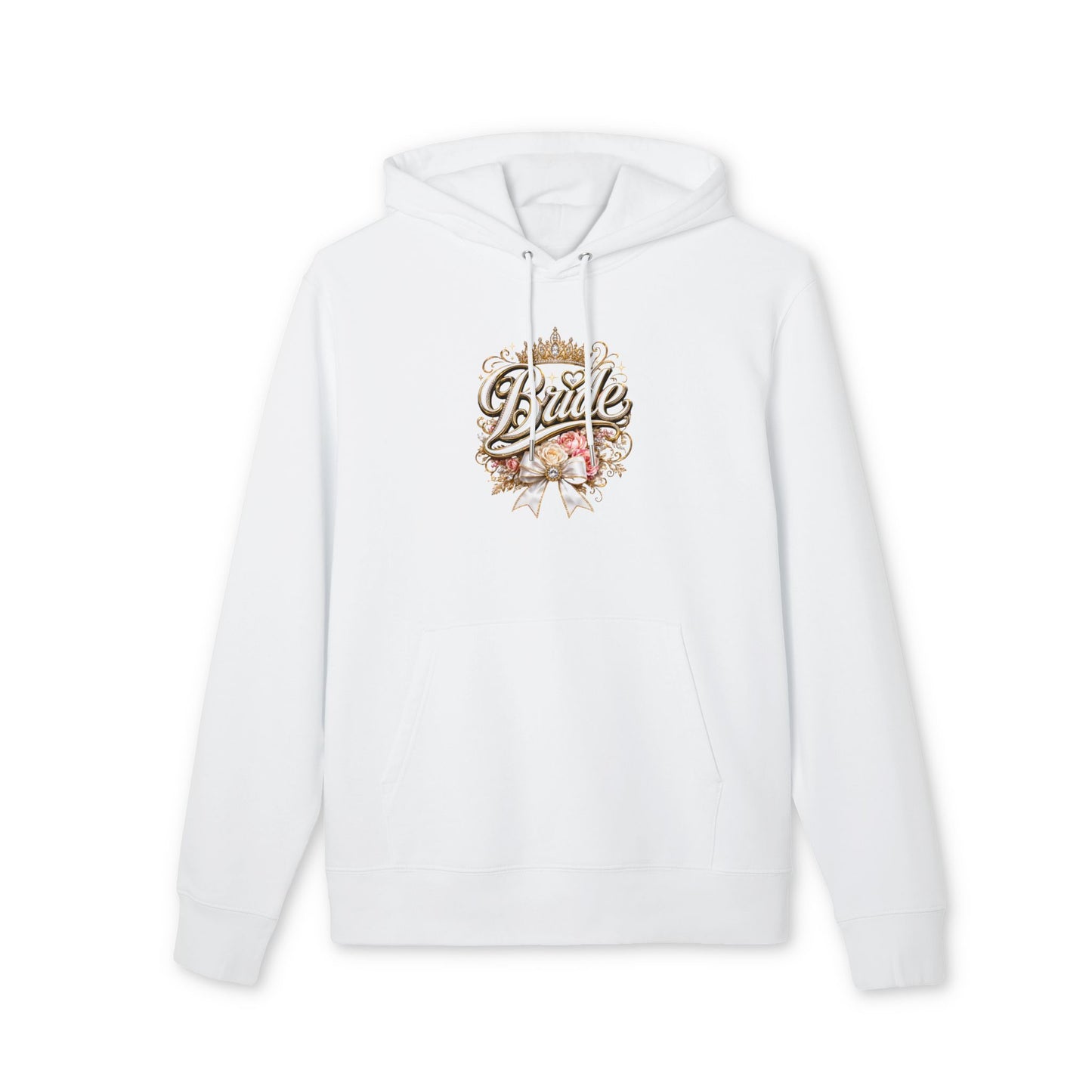 Bride Floral Script Hoodie — Bridal Bachelorette Sweatshirt